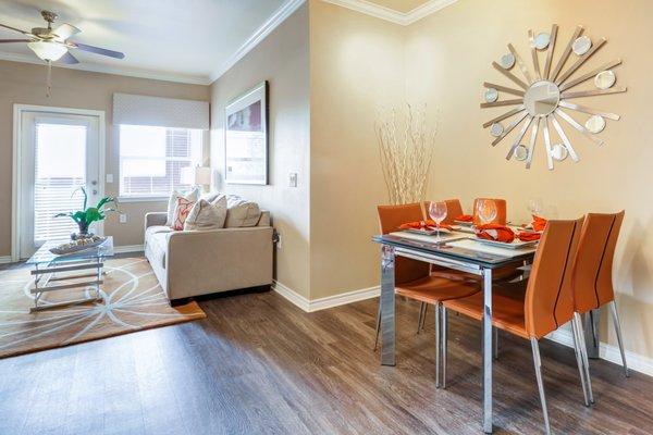 Dining Area and Living Room