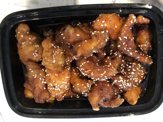 Sesame Chicken (white meat) - Decent flavor, maybe order extra crispy next time as slightly mushy.