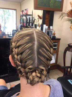 Takes skill to color hair and get a natural look. Plus, these awesome braids were a conversation topic with girlfriends.