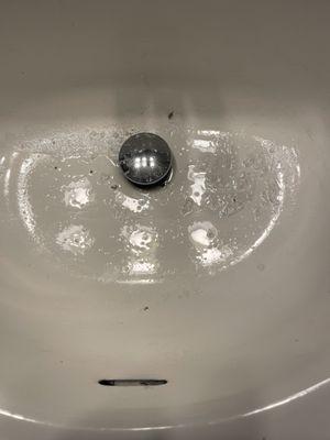 Sink with sink flakes still there