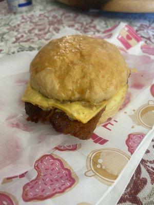 Bacon egg cheese biscuit