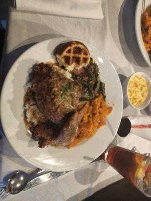 Taste of Soul Plate and macaroni and Cheese