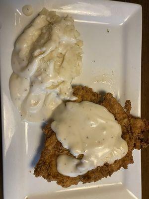 Chicken Fried Chicken and mashed potatoes