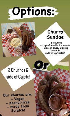 2 of our Most popular churro options...