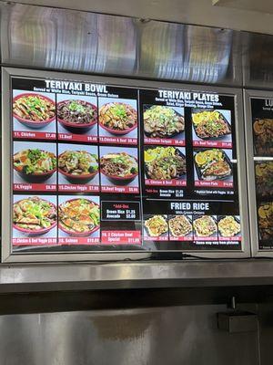 3/28/22: updated menu for teriyaki