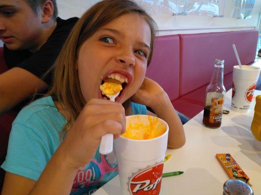 Orange cream soda float.  Delicious!