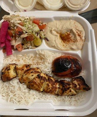 1. Chicken Kabab Plate