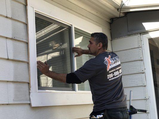 cleaning windows at home !!!!!