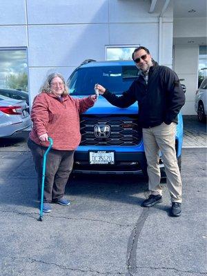 Another happy customer at Shottenkirk Honda in Davis