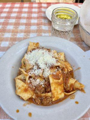 Pappardelle Bolognese ($14)