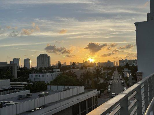 Sunset on the rooftop