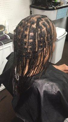 Natural hair boxbraids