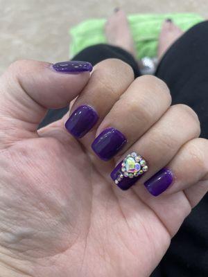 John's work! Full set with some rhinestones and I'm so happy with them