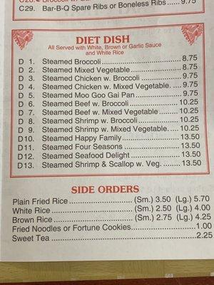 Diet dish menu 3-2023