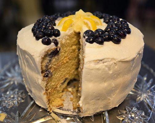 House Made Lemon Blueberry Cake