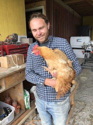 Owner/Farmer Kevin Jaminson w/ "Girlfriend"