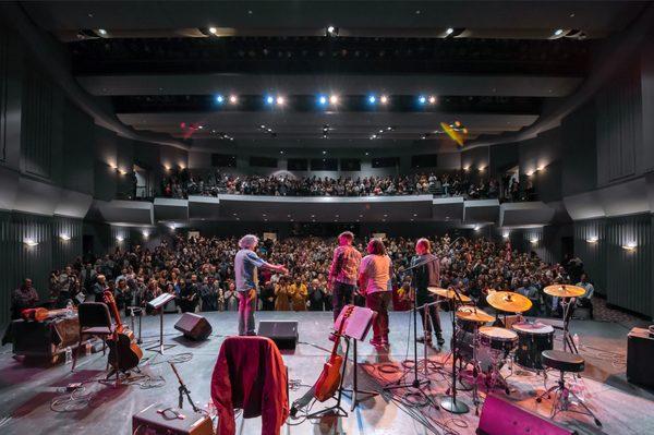 View from Irvine Barclay Theatre stage (artists: Mohsen Namjoo and band)