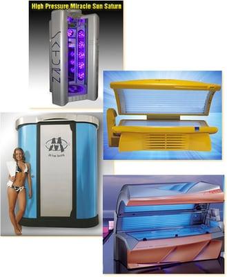 A great range of tanning beds and tanning booths to choose from.