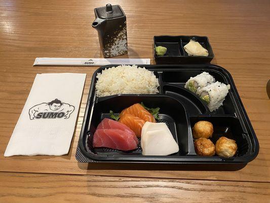 B6 Sashimi bento $13.95