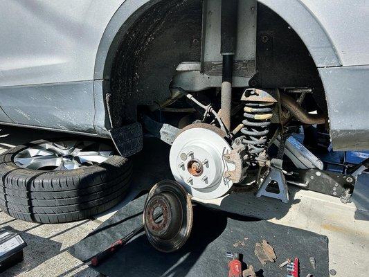 2013 Ford Escape rear brakes/rotors replaced.