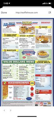 The online menu