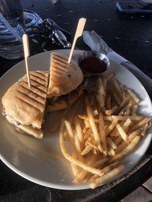 Philly cheese steak panini