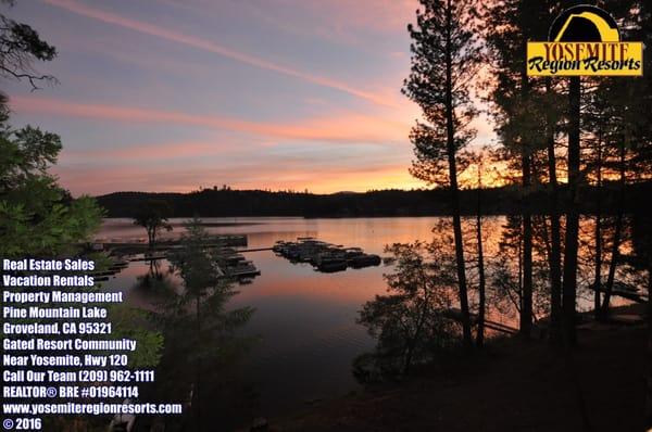 Pine Mountain Lake June sunset.