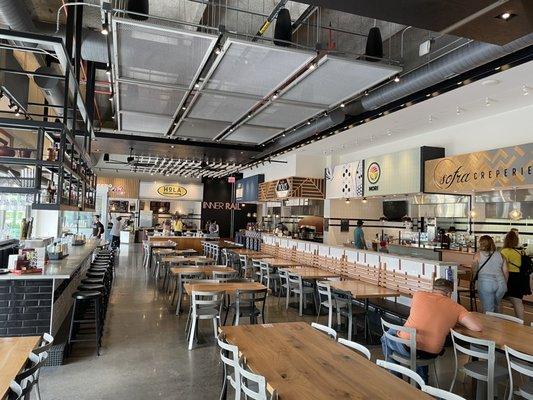 Interior of the food hall