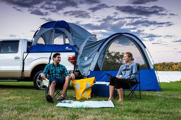 Get Up and Go. Get even more out of your camping experience with the Sportz Link- a buddy for your Napier truck tent!