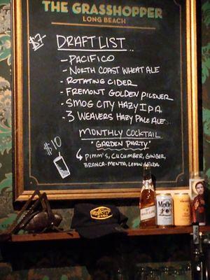 their draft list and monthly $10 cocktail rotate a lot more - this was last Sunday's