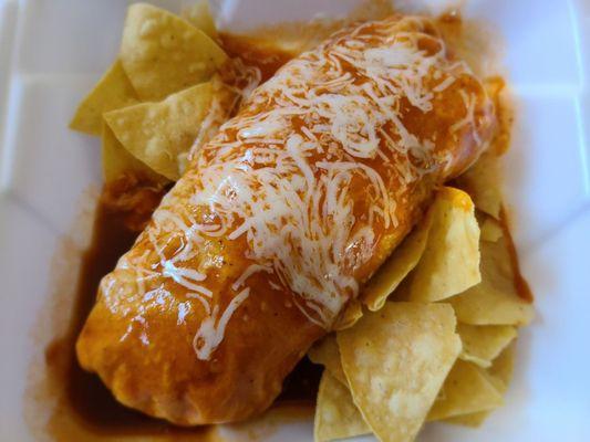 #9 Combo Salsa Roja Wet Burrito