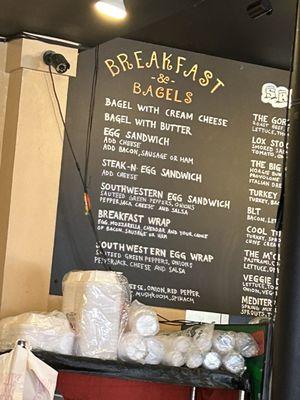 Breakfast menu