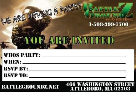 They do parties too! You can choose from Laser Tag, Nerf, Paintball, Airsoft, Splatmaster Paintball, and a Shooting Gallery Party!