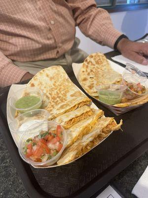 The BEST chicken quesadillas ever