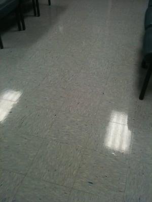 Fresh Stripped and waxed floor! Let us make your floors shine again.