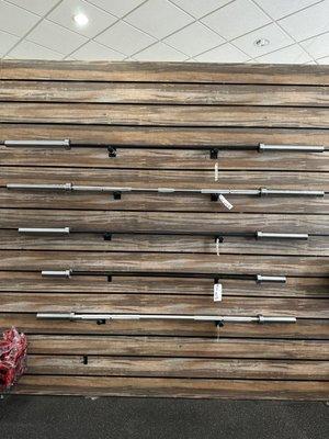 A Variety of Barbells (Back Accessory Wall))