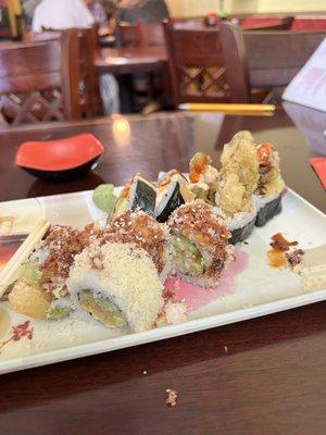 Crunch roll and Albuquerque Roll