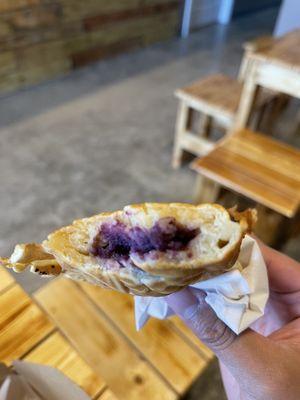 Inside of Ube Taiyaki (around $3 for 1)