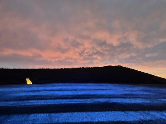 Sunset outside the great hall