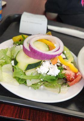 $4.99 Small Greek Salad.  Everything Is Fresh And Tasty.