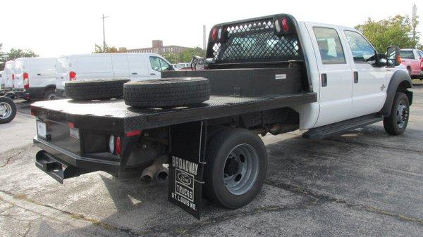 flatbed with 2 spare tires