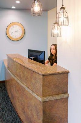 Come say "hello" at our welcoming front desk. Lydia or Michelle are always here with a smile.