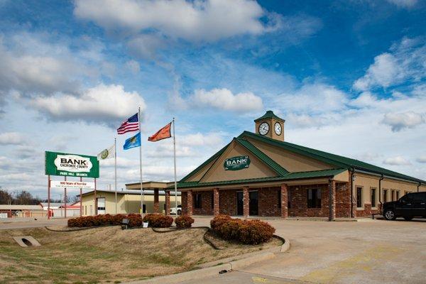 Beautiful day here at Bank of Cherokee County Park Hill branch in Tahlequah, Oklahoma.