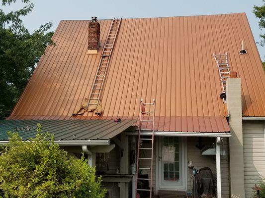 Finished roof metal project