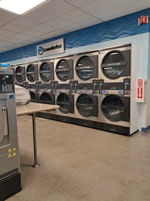 Dryers labeled by capacity of laundry you can load