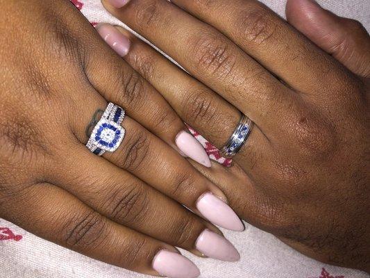 My ring and my husbands customized ring.