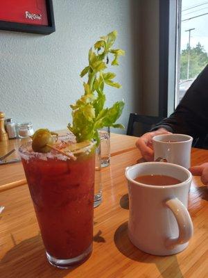 Basic bloody Mary & coffee.