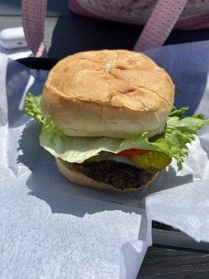 Classic hamburger with Swiss