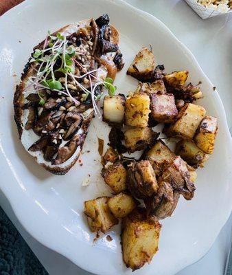 Marinated Wild Mushrooms & Ricotta Toast