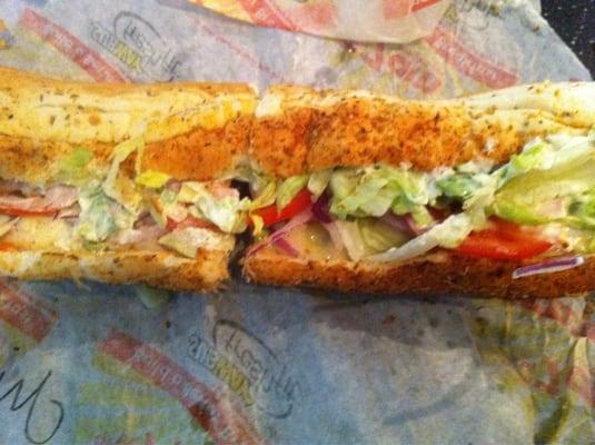 Chicken sub - on toasted Italian bread